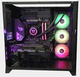 Intel i9 Asteroid COF7 Gaming PC, side view through the glass panel