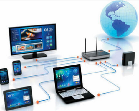 Diagram of a local area network (LAN) setup