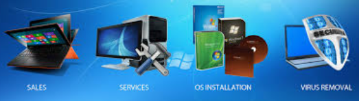 Computerverkauf, Service, Betriebssysteminstallation und Virenentfernung