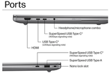 HP ZBook Ultra G1a AI, ports view