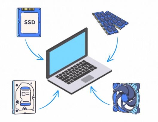 Варианты модернизации ноутбука: SSD, оперативная память, жёсткий диск и вентилятор охлаждения