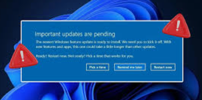 Ожидающие установки обновления системы Windows
